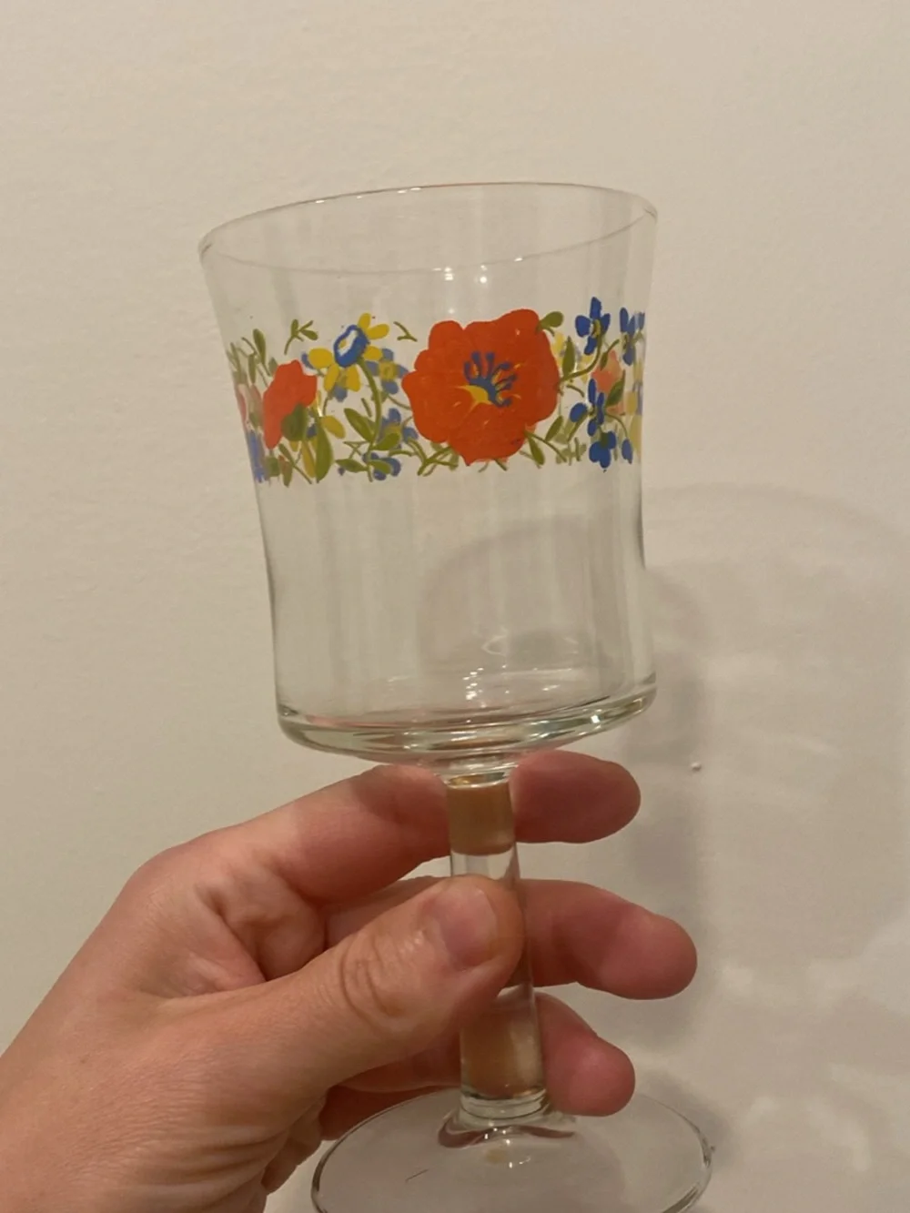 Vintage corelle wildflower Stemmed Wine Glasses